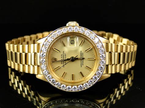 gold rolex women watches|pre owned ladies Rolex watches.